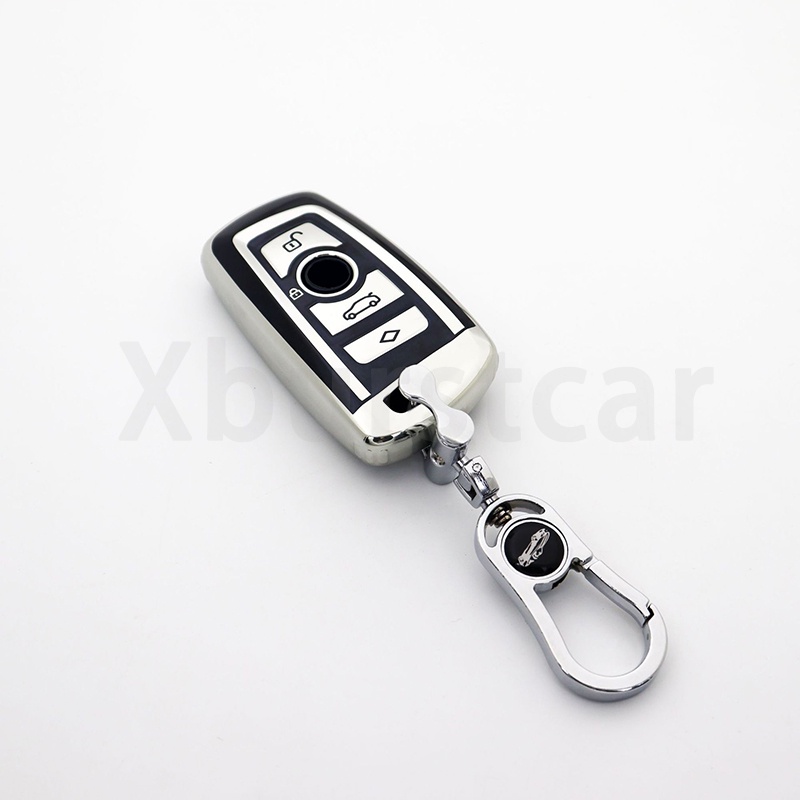 BMW Tpu 汽車鑰匙套蓋殼扣座鑰匙扣適用於寶馬 1 3 5 7 系列 X1 X3 X4 X5 X6 F10 F20