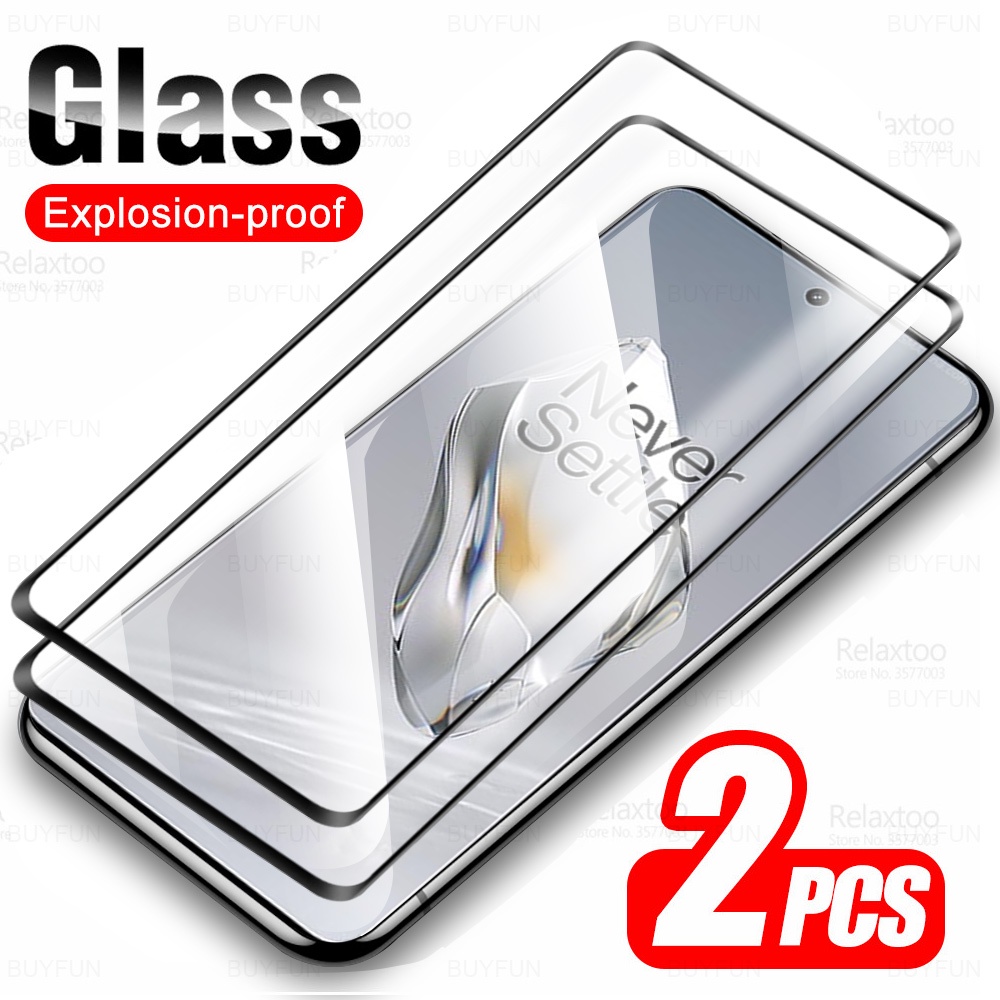 2 片曲面保護玻璃適用於 OnePlus 12 5G 鋼化膜一加 Onepkus 12 OnePlus12 2023 6