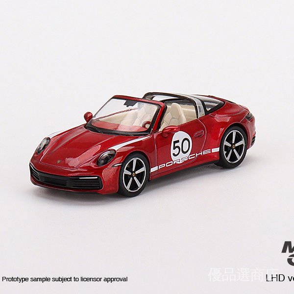 【24H出貨】1:64 MINIGT 461 保時捷 Porsche 911 Targa 4S 紅 合金汽車模型 MBY