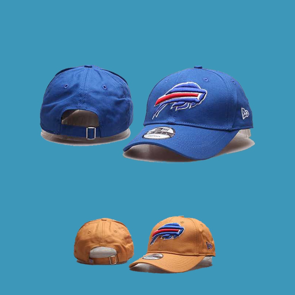 NFL 橄欖球調整帽 布法羅比爾 Buffalo Bills 彎簷 老帽 男女通用 可調整 嘻哈帽 運動帽
