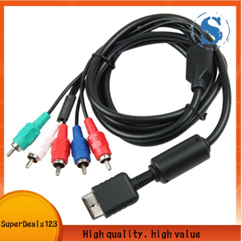 【SuperDeals123】Ypbpr 適用於 PS2/PS3/PS3 超薄高清電視就緒電視高清分量 AV 電纜 5