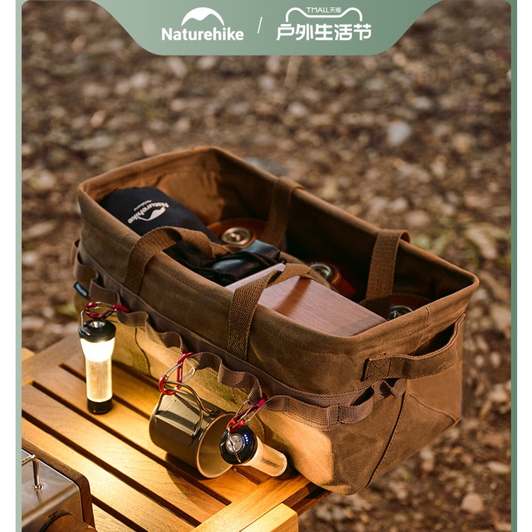 Naturehike挪客桌面雜物收納包 戶外露營野營摺疊手提袋 防水抽繩袋 餐具收納袋