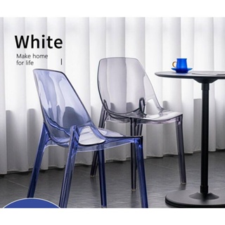 北歐水晶椅子 椅子 透明椅子 幽靈椅 魔鬼椅 家用亞克力椅 簡約餐椅 凳子 靠背椅 網紅ins塑膠化妝椅 一體成型椅子