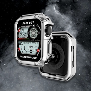 蘋果手錶 電鍍保護殼 機械風 適用於 apple watch 40mm 42mm 44mm 38mm 防摔殼 手錶軟殼