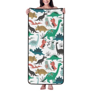 可愛恐龍 70*140 厘米珊瑚絨浴巾吸水浴巾淋浴