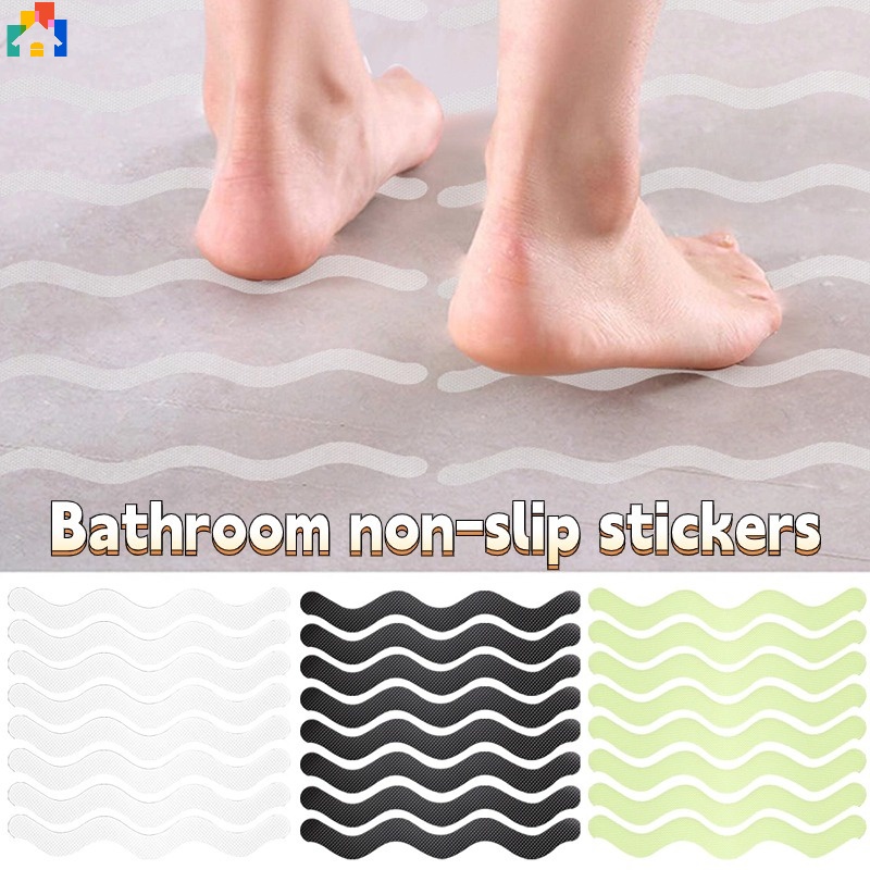 6 件/套浴室自粘浴缸防滑膠帶樓梯地毯地板安全條貼紙廚房 S 波浪形防水貼紙