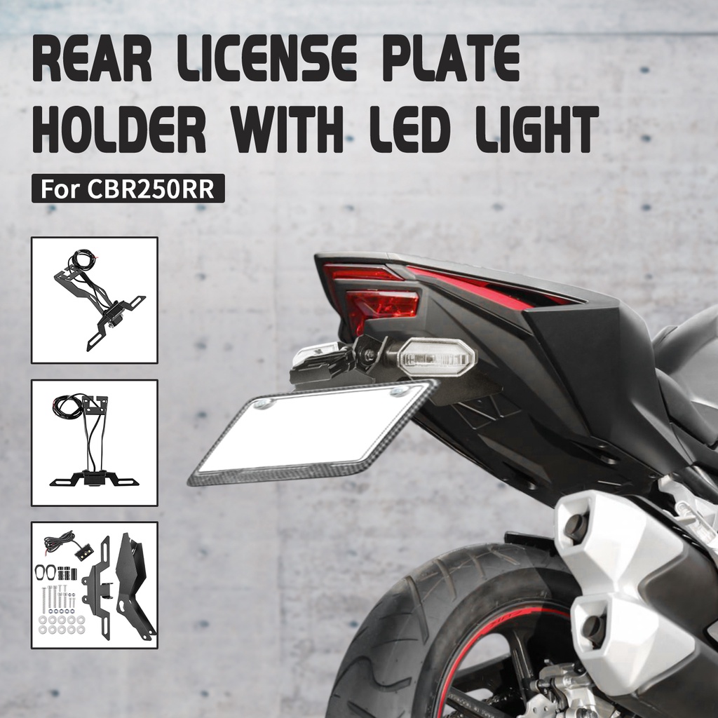 HONDA 摩托車牌照支架 LED 尾燈適用於本田 CBR CBR250RR 250RR 2017 2018 2019