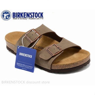 Birkenstock Arizona 男/女經典軟木咖啡油蠟皮拖鞋沙灘休閒鞋 34-46