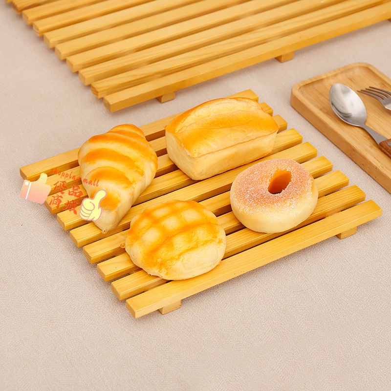 實木面包托盤木質格柵蛋糕店 烘焙長方形展示櫃點心糕點展示架定制