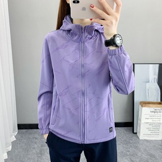 XIXI 戶外抓絨軟殼衣女上衣保暖防風衝鋒衣女登山徒步休閒運動外套女秋 1B