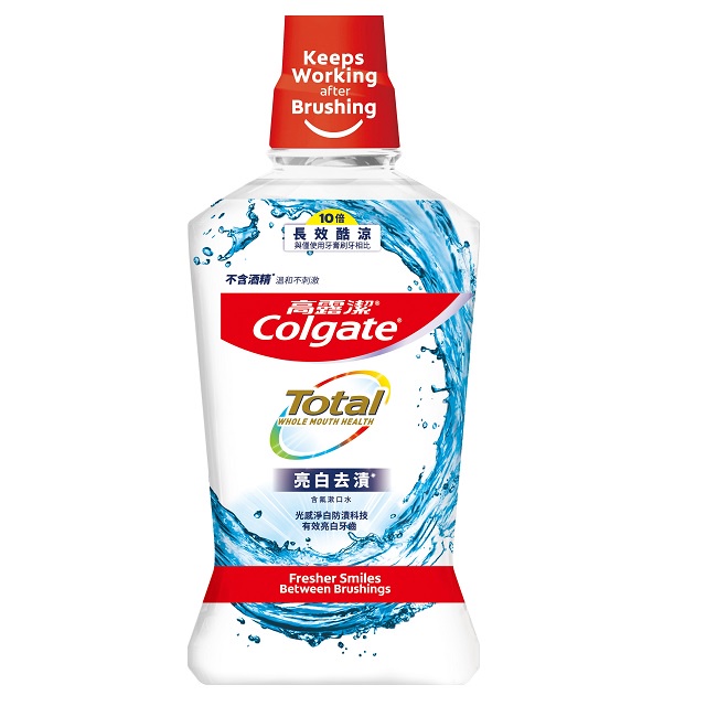 Colgate高露潔全效亮白去漬漱口水500ml