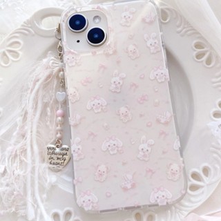 手機殼 適用於iPhone ins風15promax/14小熊兔子12pro/13粉色11軟殼xsmax/xr大孔7/8