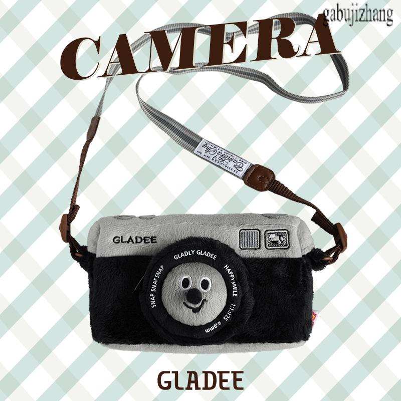 （現貨）樸坊日本GLADEE復古相機斜挎毛絨包可愛卡通送閨蜜女生日小眾禮物1