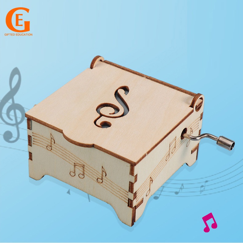 資優教育 DIY手搖音樂盒兒童手工木製音樂盒玩具學生科技玩具