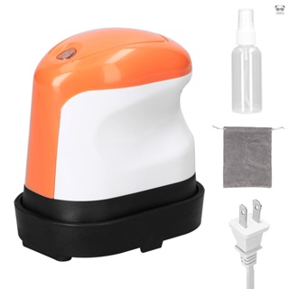 小型電熨斗 迷你燙畫機 短袖帽子DIY標籤燙印機 迷你熱轉印機 白橙色 美規