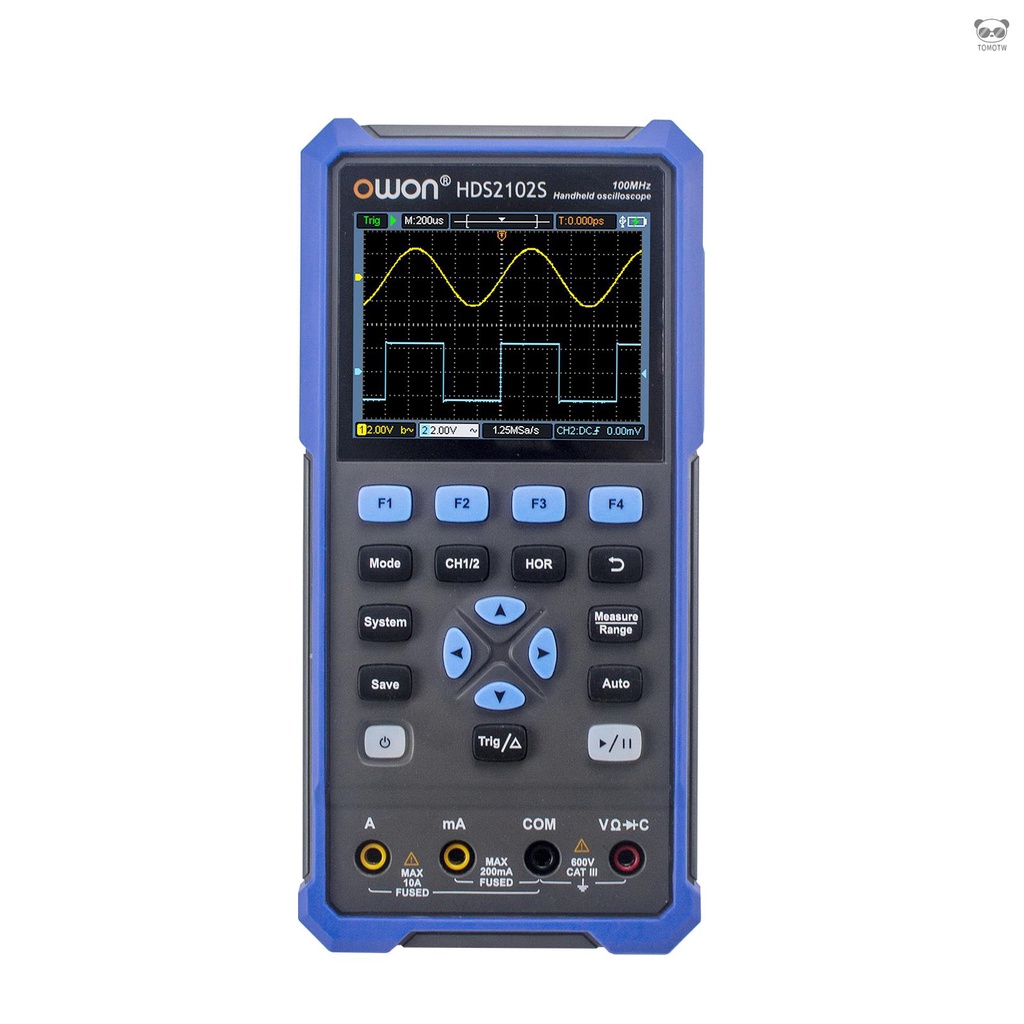 OWON HDS2102S 三合一儀器 示波器+信號發生器+萬用表 帶寬100MHz 真有效值 20000計數 3.5英