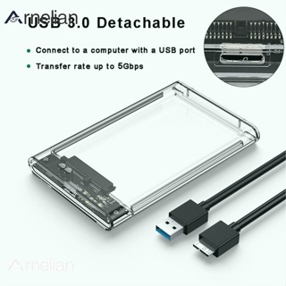 Arnelian透明硬盤盒ssd固態機械2.5寸筆記本電腦sata串口usb 3.0高速