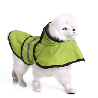 爆款寵物狗狗雨衣 夏季薄款中小型犬帶反光條戶外雨披