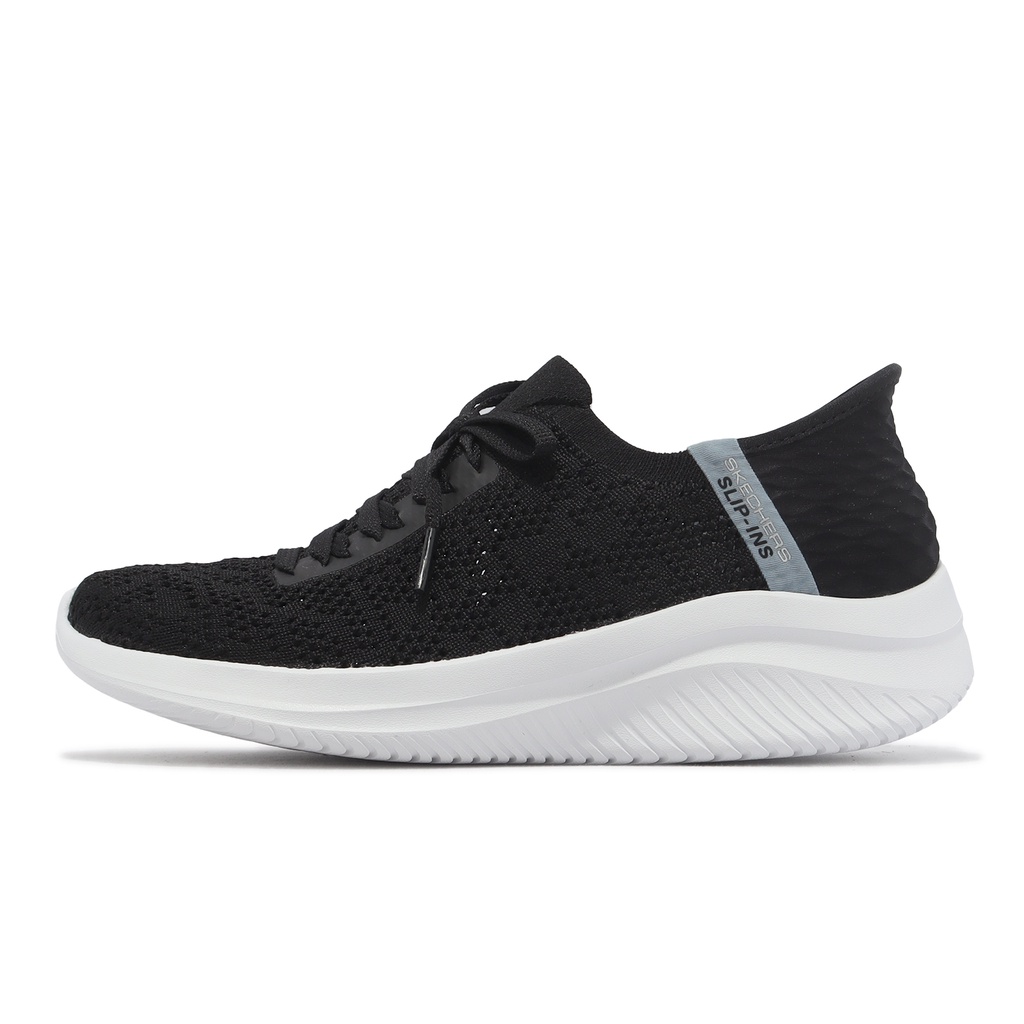 Skechers 休閒鞋 Ultra Flex 3.0 Slip-Ins 襪套 黑 白 女鞋 ACS 896211BKW