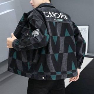 🌟Lovely愛出貨🌟 M~3XL牛仔夾克男長袖春秋季青少年ins潮流外套韓版潮牌帥氣男裝上衣服 大尺碼 防風外套