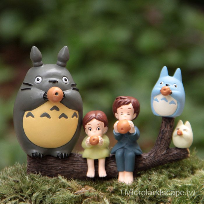 卡通貓場景樹杈上吹壎傑貓吉喳小羽小汐DIY組合微景觀造景公仔 人偶手辦 公仔擺件 桌面裝飾