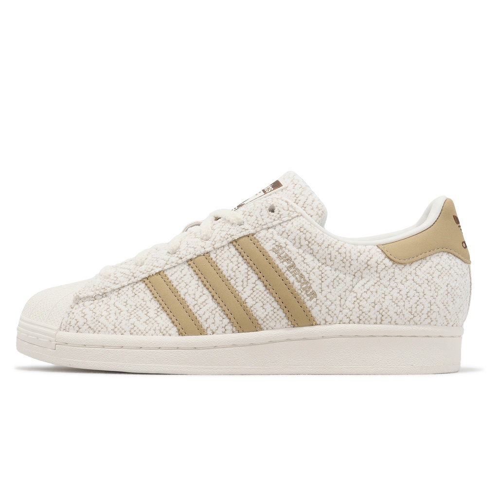 adidas 休閒鞋 Superstar W 米白 卡其 栗子吊飾 絨毛 三葉草 愛迪達 女鞋 【ACS】 IF3883