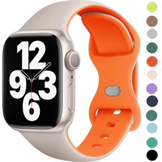 柔軟雙色矽膠錶帶替換手鍊兼容apple watch系列Ultra 2 49mm 45 44 43 42 41 38 40