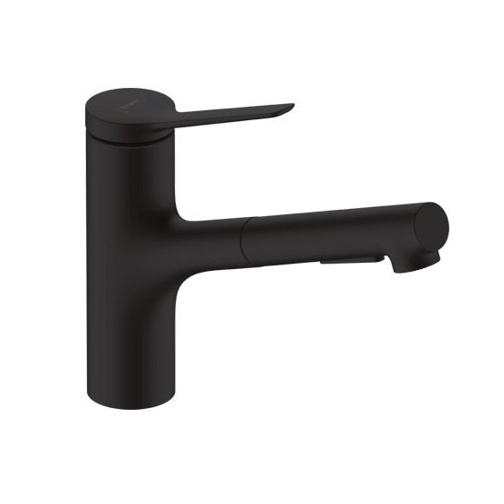 hansgrohe 廚房伸縮龍頭 黑色 74800670 Zesis M33 一般/花灑出水-康廚