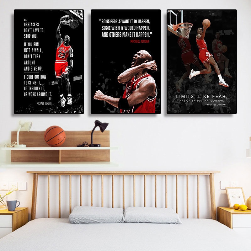【仟象映畫】NBA公牛23號海報掛畫喬丹經典絕殺裝飾畫籃球明星Air Jordan壁畫