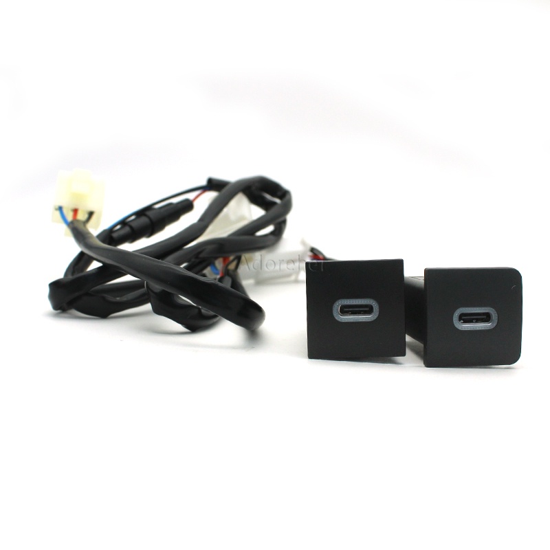 Usb 車載充電器插座 12V/24V USB 充電插座電源適配器 PD 型適用於大眾高爾夫 6 捷達 5 MK5 尚酷