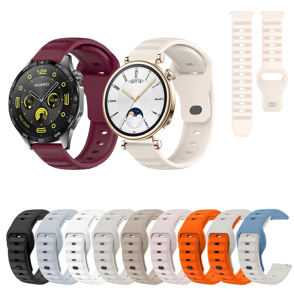 18 毫米 20 毫米 22 毫米矽膠錶帶適用於華為手錶 GT3 GT4 SE GT2 GT2e Watch4