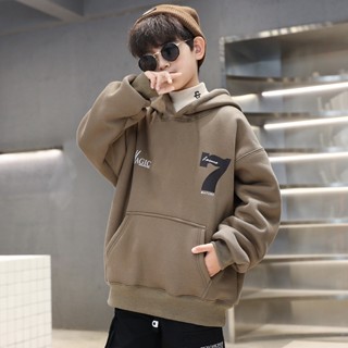120-170CM 春秋款男童連帽大學T 中大童洋氣時尚休閒運動上衣