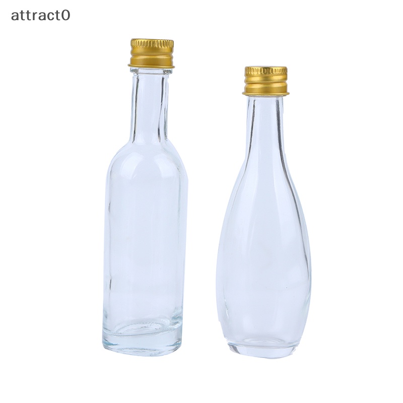 Attact 1Pc 50ml 家用玻璃無鉛醒酒器帶蓋酒蘇格蘭小酒瓶玻璃飲料瓶酒吧配件 TW
