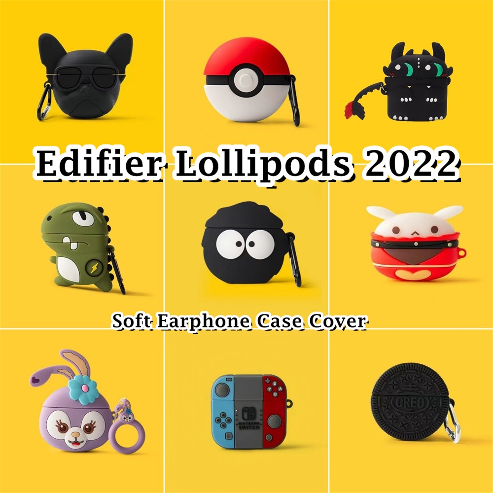 EDIFIER [有貨]適用於漫步者 Lollipods 2022 保護套創新卡通軟矽膠耳機套保護套