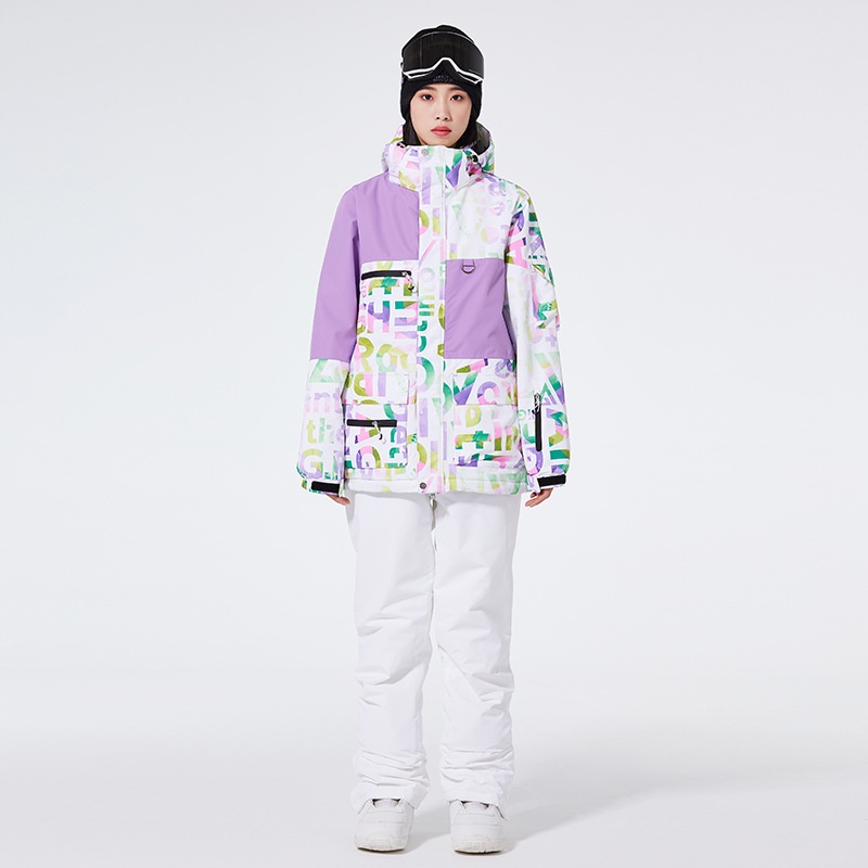 2024滑雪服女 滑雪套裝 男女款 單板雙板 滑雪衣褲 保暖加厚 防風防水 滑雪服套裝 新款滑雪服套裝 防寒保暖