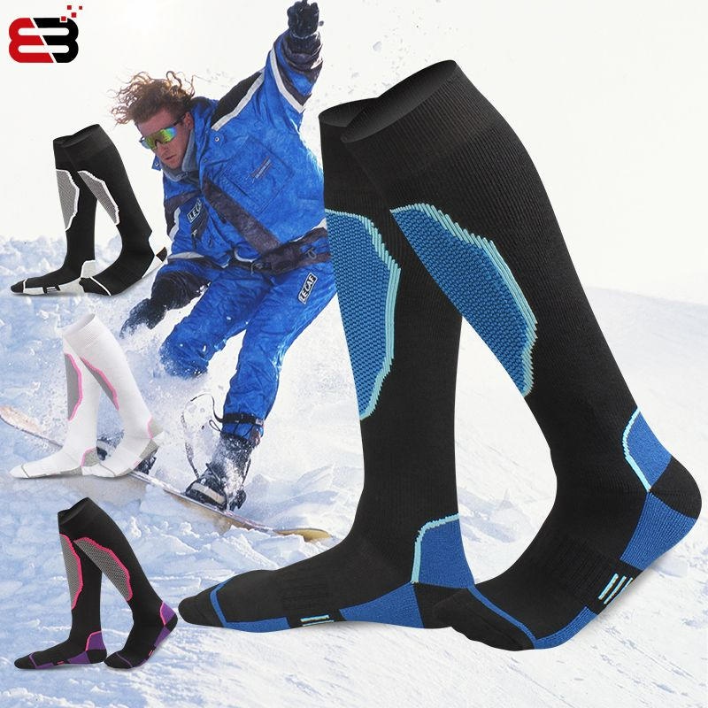 滑雪襪子男女冬季加厚保暖速幹兒童輪滑戶外登山長高筒滑冰運動襪