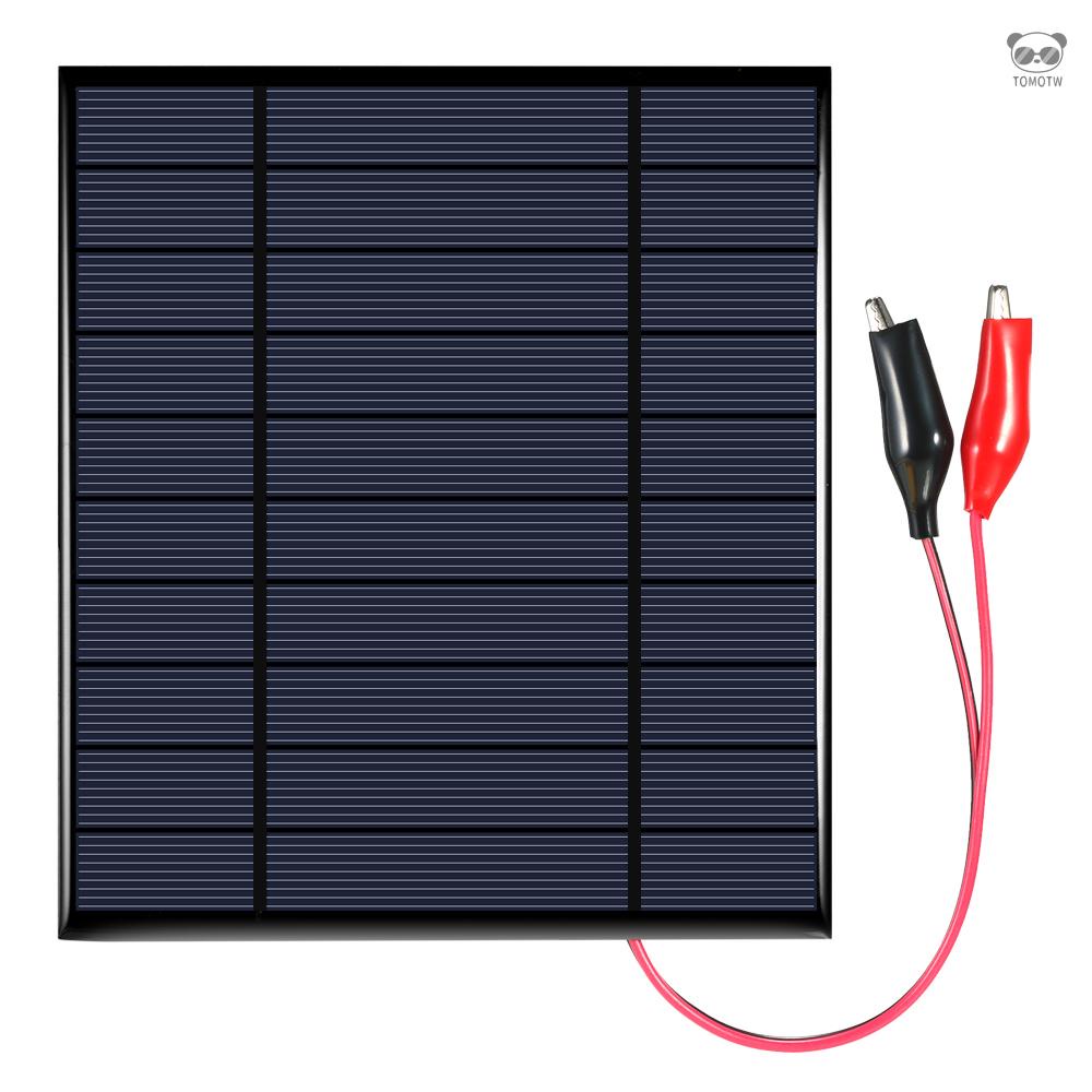 2.5W 5V 太陽能電池板 DIY太陽能滴膠板+老虎夾子