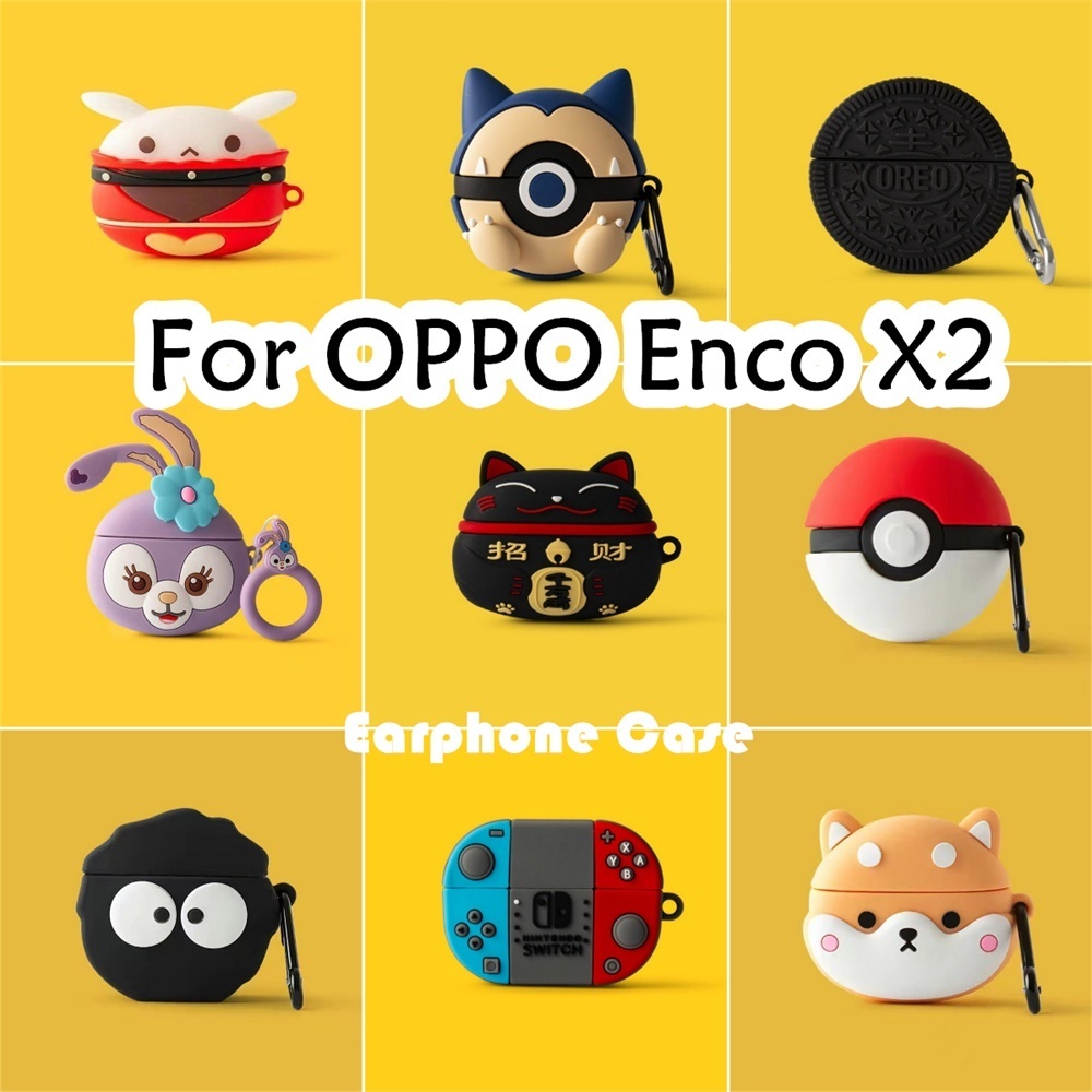 適用於 OPPO Enco X2 手機殼可愛卡通球 Pok Kirby 軟矽膠手機殼入耳式耳機手機殼保護套