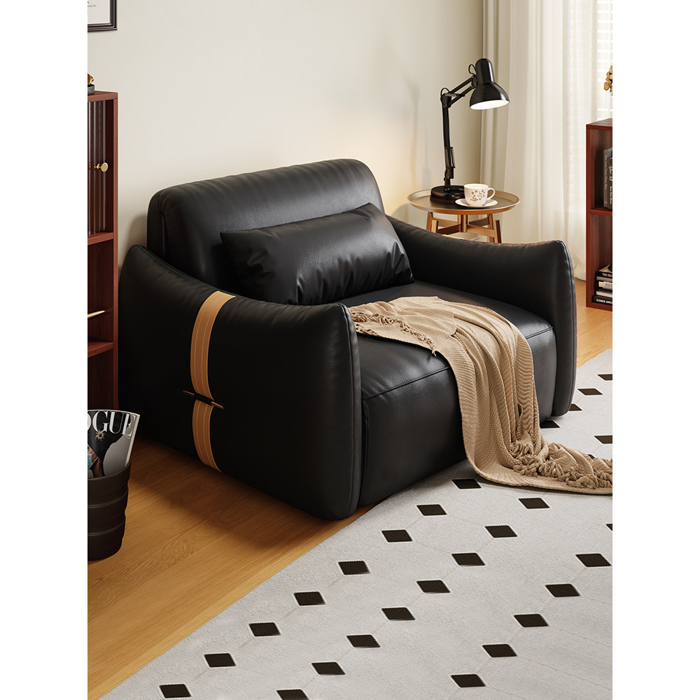 電動沙發 多功能沙發 小戶型多功能電動摺疊沙發床一體兩用單人懶人沙發客廳陽檯布藝