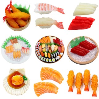 人造日本料理食品模型模擬壽司pvc假三文魚刺身天婦羅蝦店家居廚房裝飾攝影道具