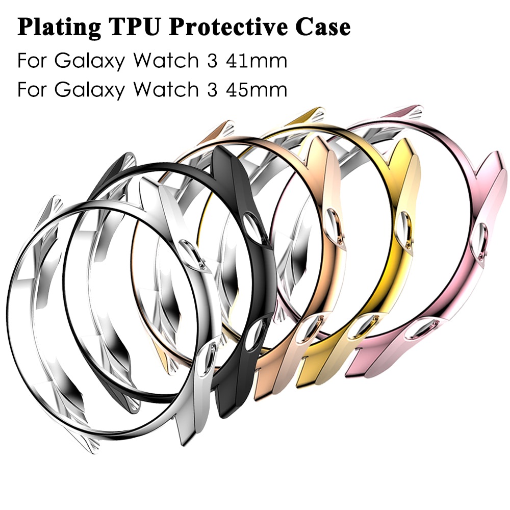 適用於三星Galaxy Watch 3 41/45mm保護殼Samsung手錶3 SM-R840保護套半包TPU電鍍