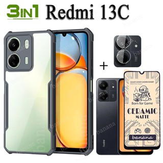 外殼 Redmi 13C 12C 10C Redmi 12 Note 12 Pro Note 12s 防震手機殼+陶瓷磨