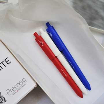 滑順好寫 PREMEC NEX Gel Pen 瑞士膠墨筆 法式風情 藍白紅筆身 三入組【金石堂】