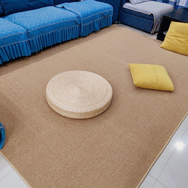 仿劍麻日式地毯地墊圓形純色臥室入戶客廳民宿全鋪貓咪墊子