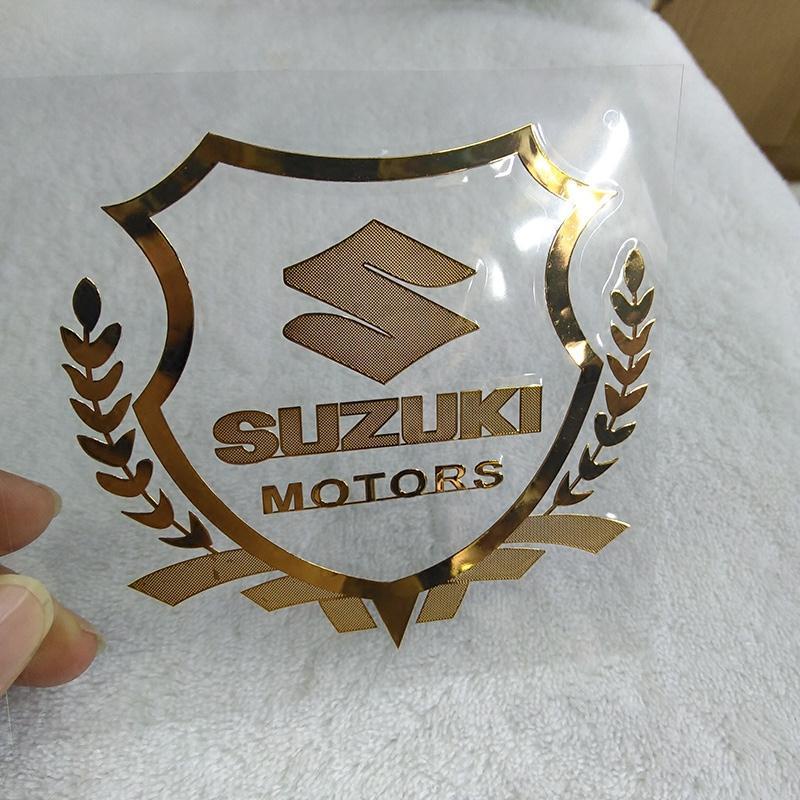 SUZUKI LOGO金色貼紙swift sport JIMNY車側窗銀色鋁膜外觀裝飾反光貼