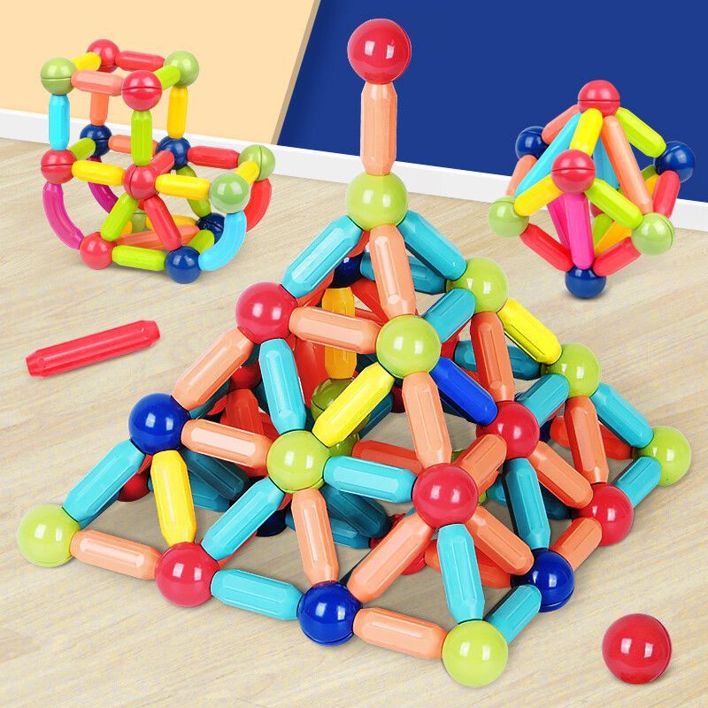 【思維拼啊拼】兒童益智玩具百變磁力棒生日禮物思維訓練智力拼裝