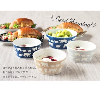 現貨 日本製 美濃燒 陶瓷 餐碗 動物剪影 白熊碗 沙拉碗 水果碗 北極熊 優格碗 湯碗 碗盤 日本餐具 富士通販