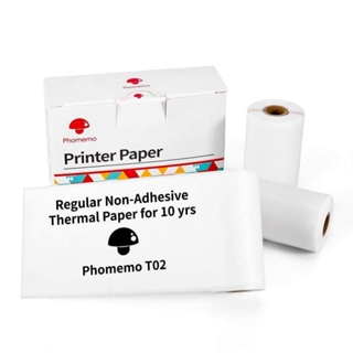 Phomemo T02 53mm白底黑字十年熱敏紙口袋印表機熱敏標籤列印紙