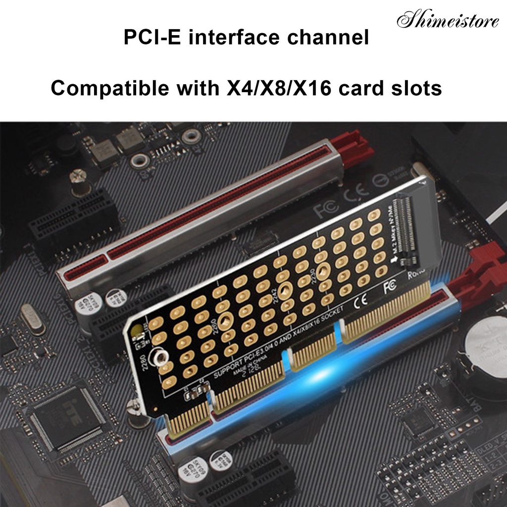 [時美3C]PH41-1U NVME轉接卡M.2轉PCIE4.0滿速X4擴展MKEY支持1U服務器