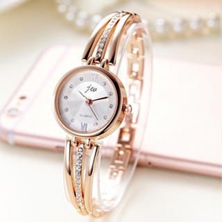 圓形手錶 女款水鑽鋼帶ins風學生時裝手錶女士韓版時尚手錶